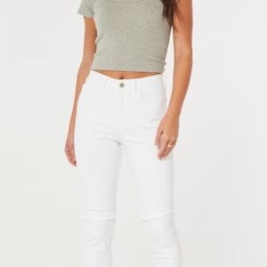 Women's Hollister Higg Rise Super Skinny White Jeans Size 27W 31L